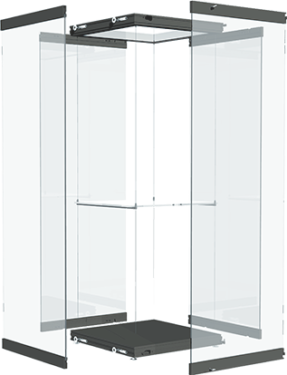 Archa Promuseum Freestanding Display Case - Display Case (317x413), Png Download