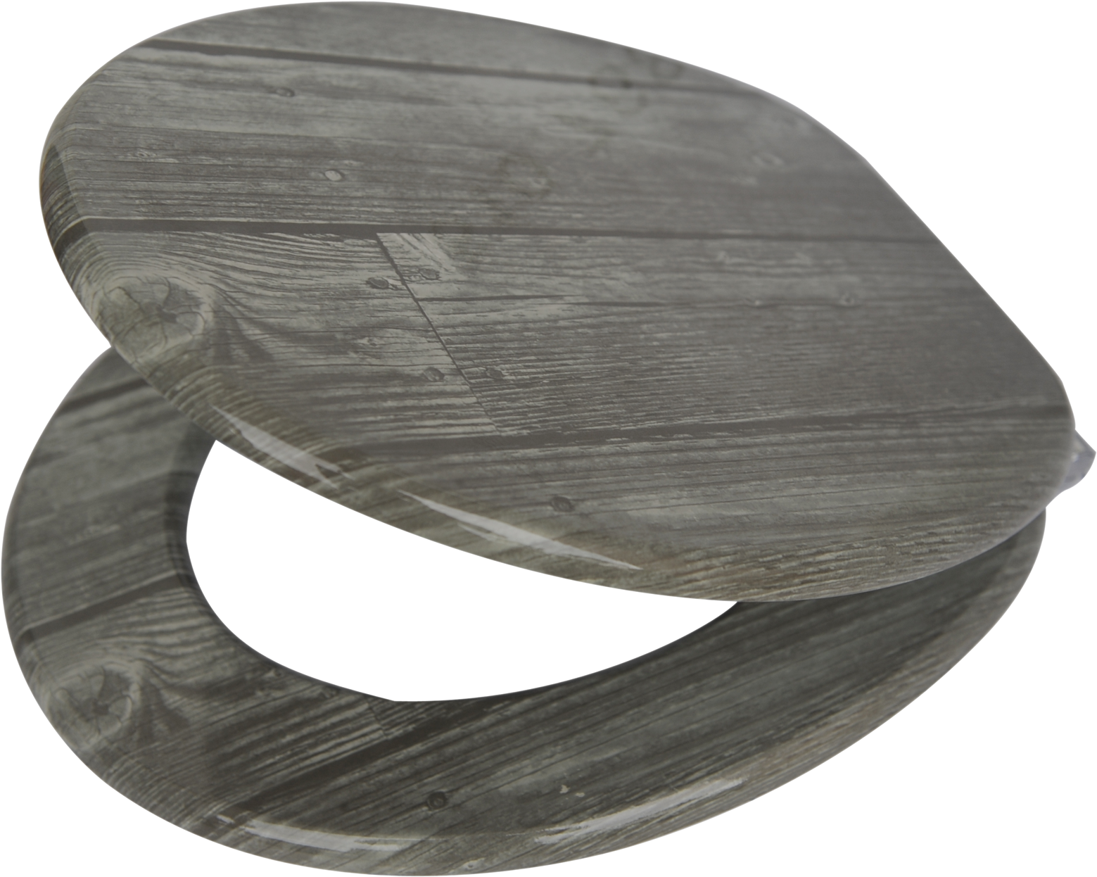 Mondella 430 X 370mm Woodgrain Toilet Seat - Grey Wood Grain Toilet Seat (1600x1600), Png Download