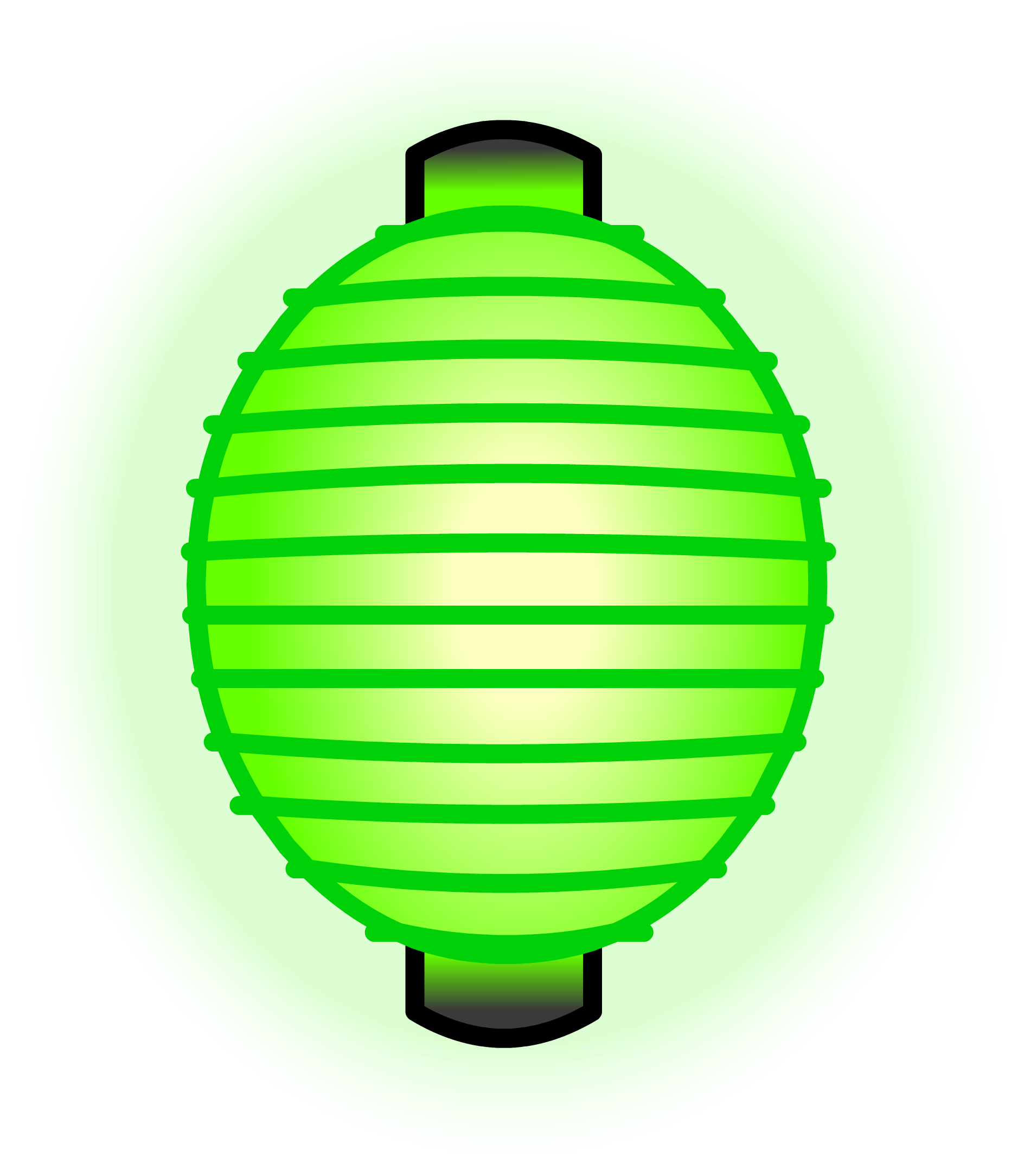 Green Paper Lantern Sprite 002 - Plate (1888x2169), Png Download