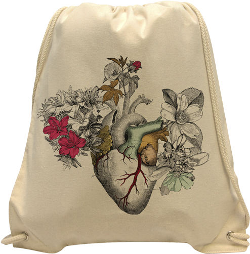 Morral Algodón Corazón Blanco - Cotton (800x600), Png Download