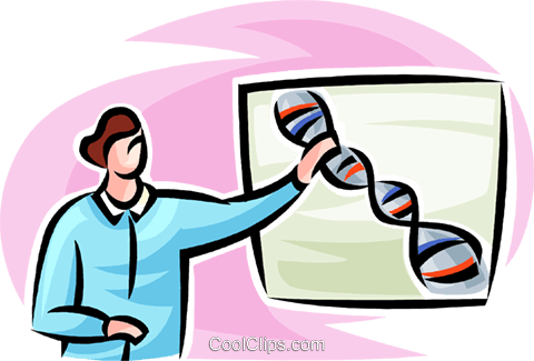Dna Royalty Free Vector Clip Art Illustration - Scientist (480x325), Png Download
