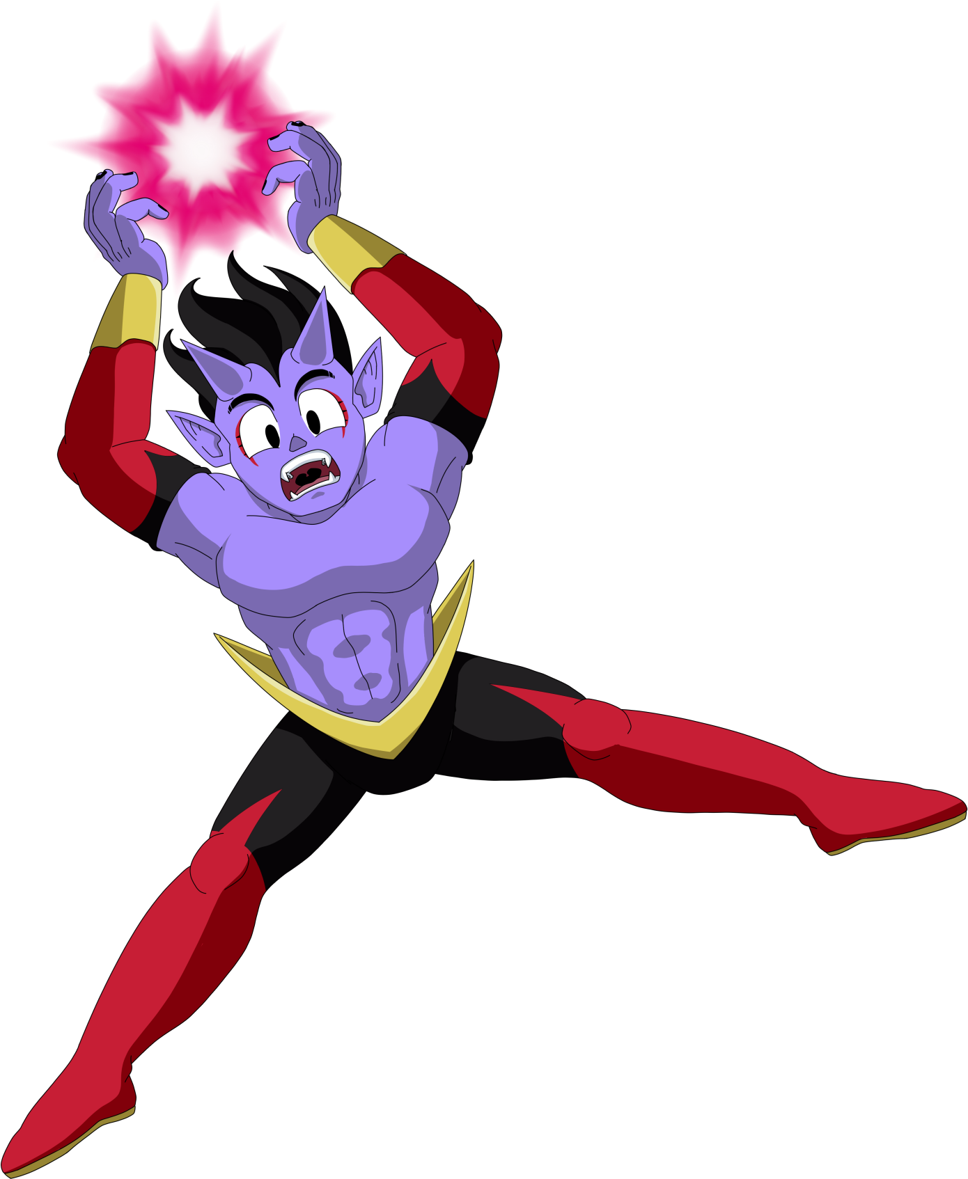 Obajiin Blast Red - Cartoon (1500x1734), Png Download