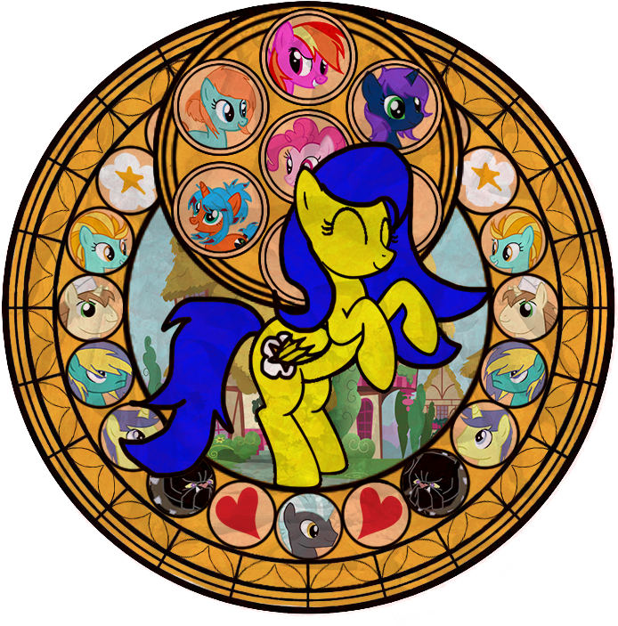 Stained Glass Window Cloud Spark Finished - Kingdom Hearts Stained Glass (717x720), Png Download