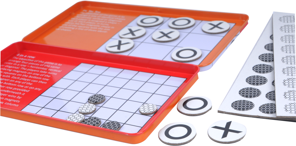 Compact And Chique, A Variety Of 25 Classic Board Games - Tic-tac-toe (1008x1000), Png Download