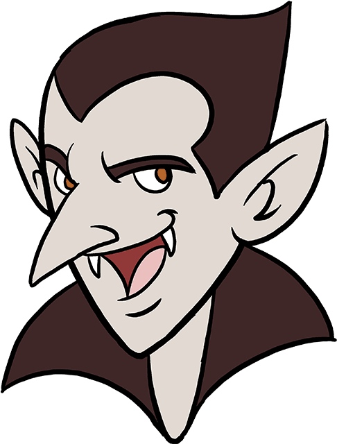 How To Draw Vampire - Easy Vampire Drawings (680x678), Png Download