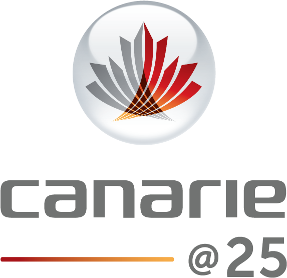 25th Anniversary Logo Vertical Transp - Canarie (600x600), Png Download