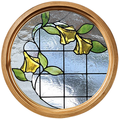 Stained Glass Window Bells - Ventanas De Vitral Para Baño (400x400), Png Download