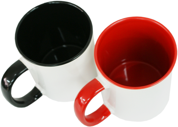 Taza Color Interior Y Asa Para Sublimar - Tazas Interior Color (650x650), Png Download