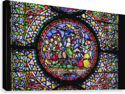 Download Colourful Stained Glass Window In Canterbury Cathedral Designpics Stained Glass Iii Canvas Full Size Png Image Pngkit