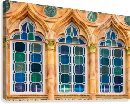 Ringling Mansion Stained Glass Windows Canvas Print - Picture Frame (429x343), Png Download