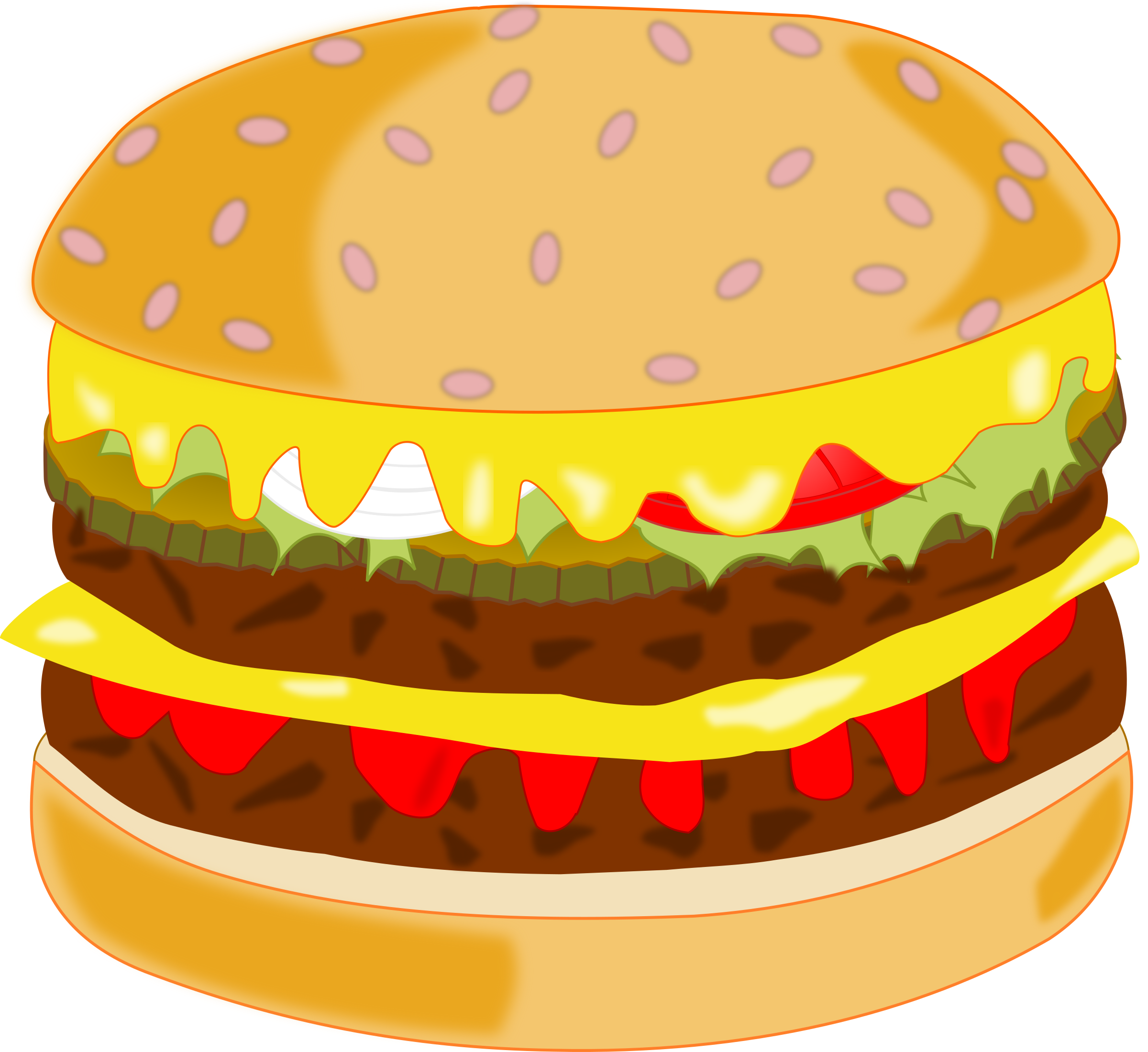 Hamburguer Png (2400x2200), Png Download