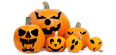 Pumpkin Face Decals - C60566 Black 50 Pack Halloween Decals Pumpkin Decalshalloween (465x465), Png Download