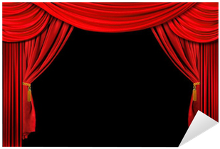 Bright Red Stage Theater Draped Curtain Background - Curtain Vector Free Download Eps (400x400), Png Download