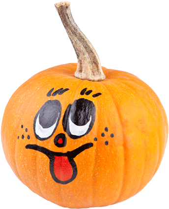 View Larger Image Picture Of Painted Pumpkin With Smiley - Pumpkin (600x600), Png Download