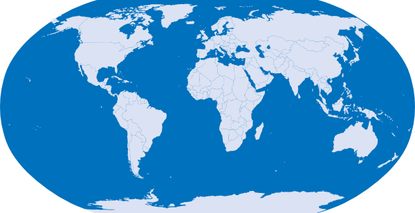 Australia In The World (600x308), Png Download