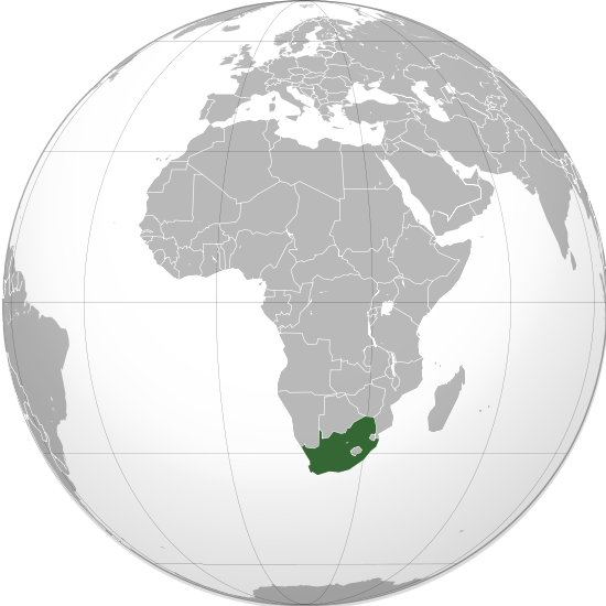 Map Of South Africa - World Map Of Angola (550x550), Png Download