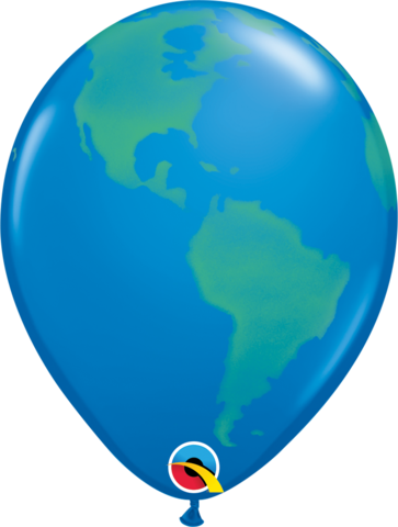 Varios 11" Globo Terráqueo - Qualatex Navy Blue (363x480), Png Download