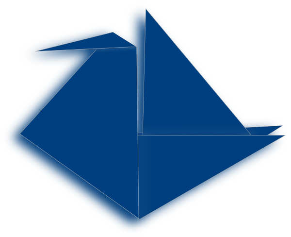 Paper Crane 3 Svg Clip Arts 600 X 488 Px (600x488), Png Download