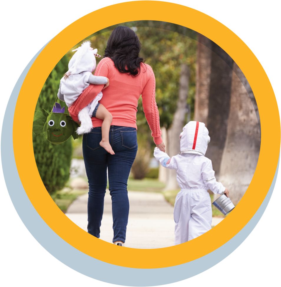 Our Candidates Are Carefully Vetted, Background Checked - Trick Or Treating With A Parent (1000x1001), Png Download