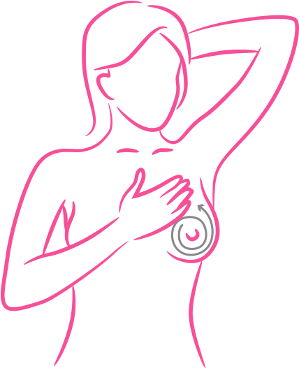 El Autocontrol De Mamas Se Realiza Explorando Con Las - Prevencion Cancer De Mama Png (558x610), Png Download