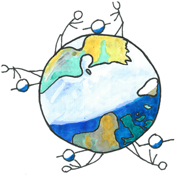 El Globo Terráqueo Paralelo Puede Ser Construido Con - Globolocal (361x350), Png Download