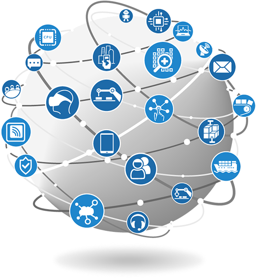 El Globo Terráqueo Interconectado - 4th Industrial Revolution Free (520x578), Png Download