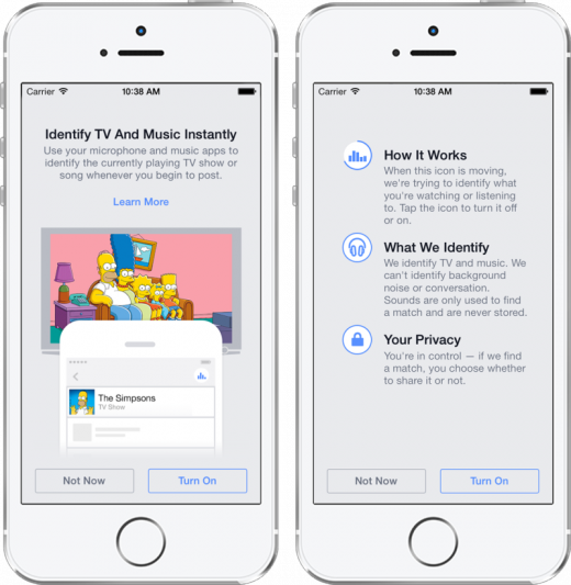 Facebook Music Tv-520x533 - Music Post In Mobile App (520x533), Png Download