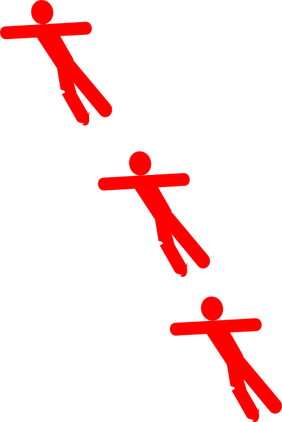 How To Set Use Red Falling Man Clipart - Clip Art (396x593), Png Download