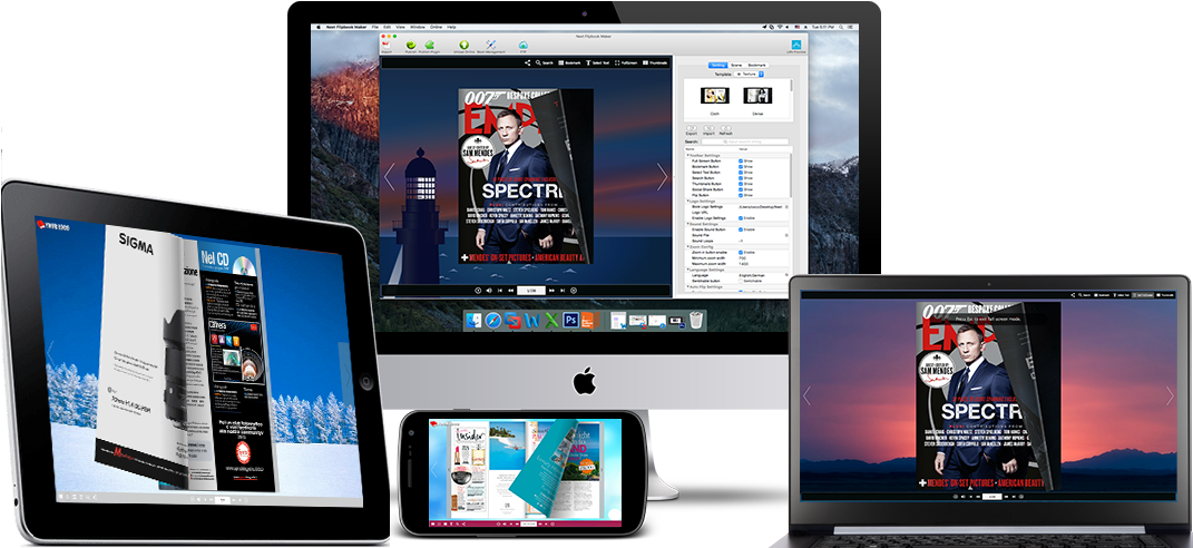 Next Flipbook Maker Adds Realistic Page Turning Effect - Apple Imac 21.5 Retina 4k (1070x520), Png Download
