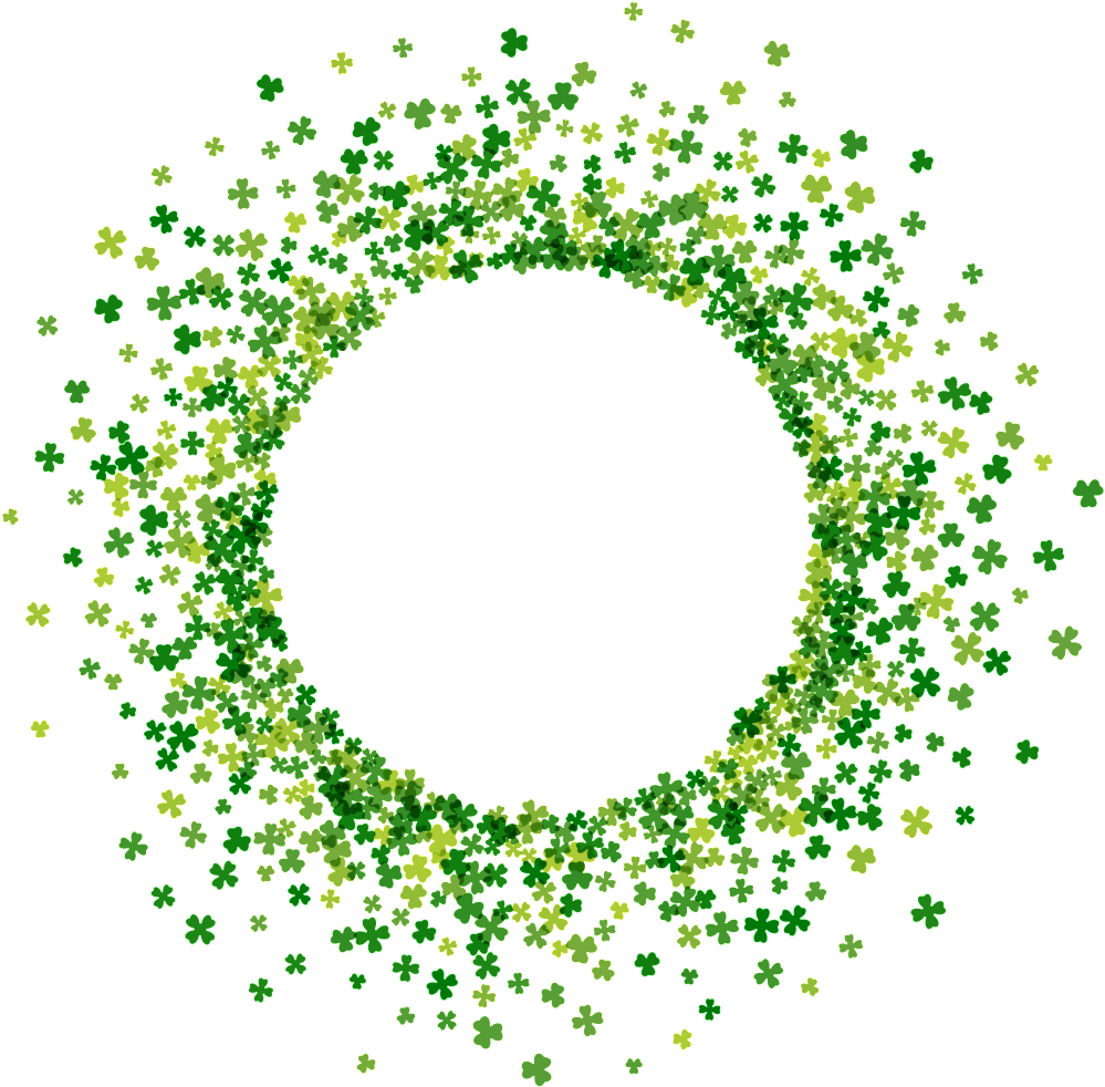 Verde Bosque Visto Pintada A Mano Garland Elementos - Vector Graphics (1024x1024), Png Download