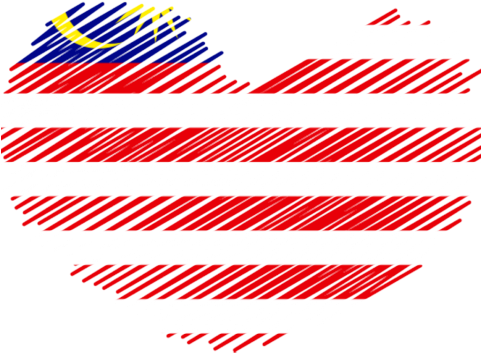 Malaysia Heart Flag - Malaysia Flag Art Png (480x480), Png Download