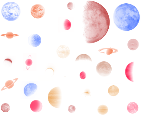 Planetas - Gimp (500x400), Png Download