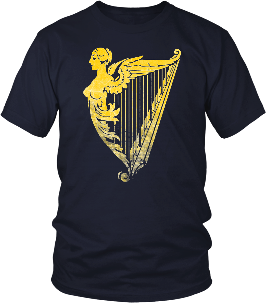 Irish Harp - Larry Bernandez T Shirt (1024x1024), Png Download