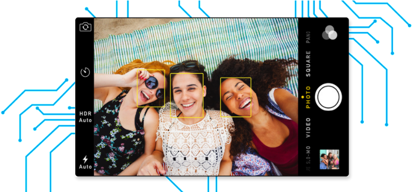 Girls With Mobile Phone Taking Selfies - Gears Dynamic Canon Eos Rebel T6 Digital Slr Camera (896x383), Png Download