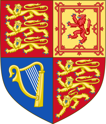 The First Example Is One Which Is Flown In England, - Duke Of Sussex Coat Of Arms (410x478), Png Download