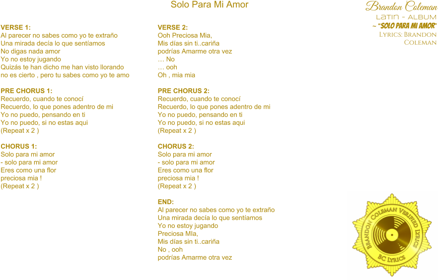 Soloparamiamorlyrics - Solo Para Ti (960x600), Png Download