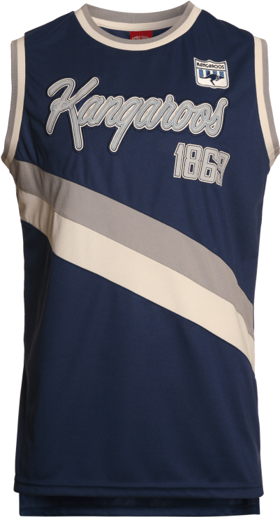 North Melbourne Kangaroos Men's Throwback Singlet - Sports Jersey (740x740), Png Download