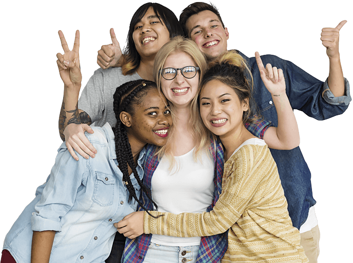 Group Of Young People Png (688x513), Png Download