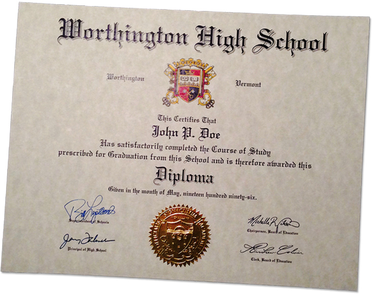 Buy A Fake High School Diploma Online High School Diploma - High School Diploma United States (768x600), Png Download
