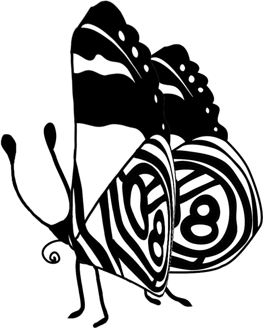Black Butterfly Drawing - Mariposas Blanco Y Negro Png (618x669), Png Download