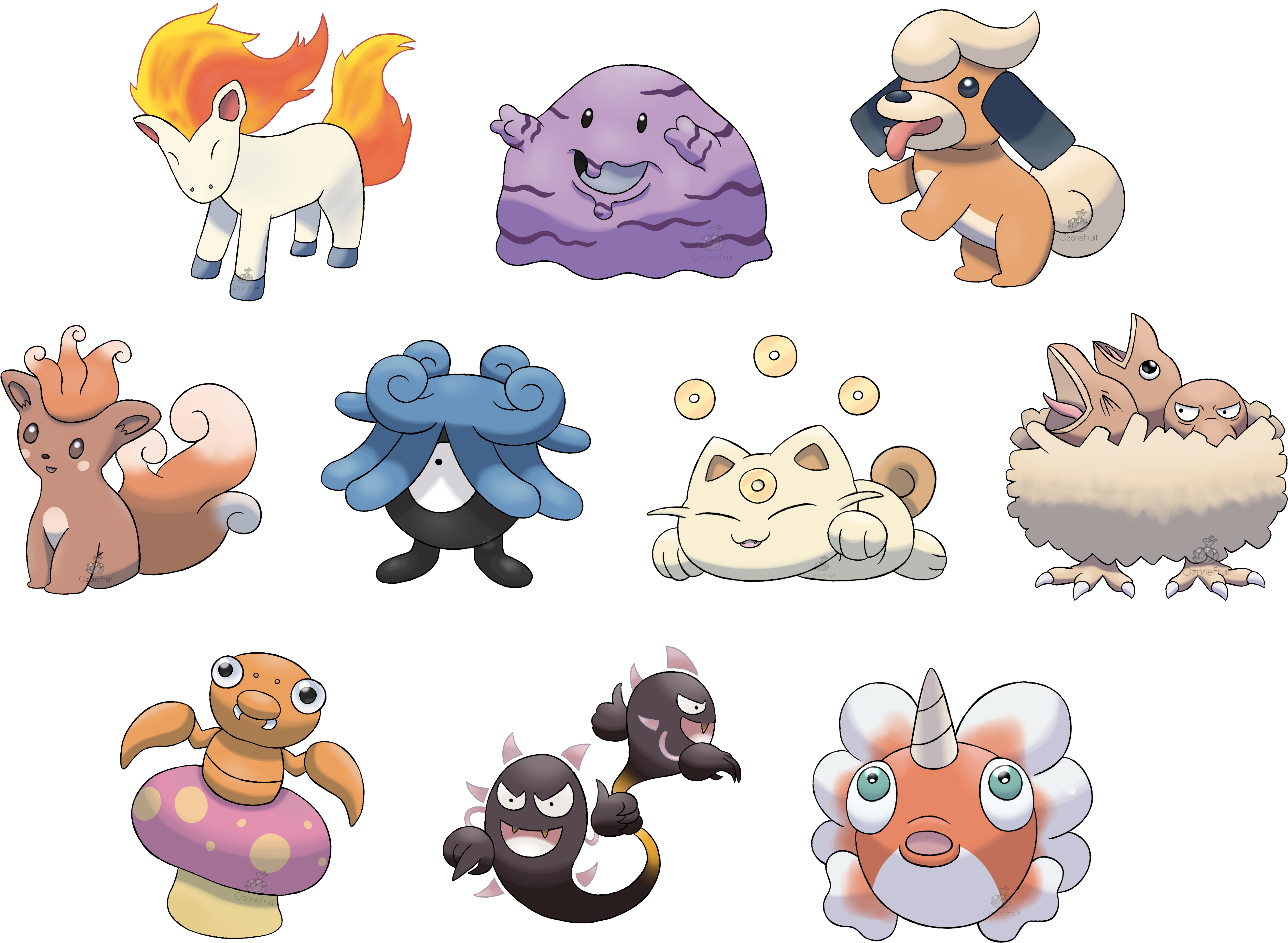 Arta Few Days Back I Drew The Baby Betamons That Later - Kohnya Pokemon (5500x4200), Png Download