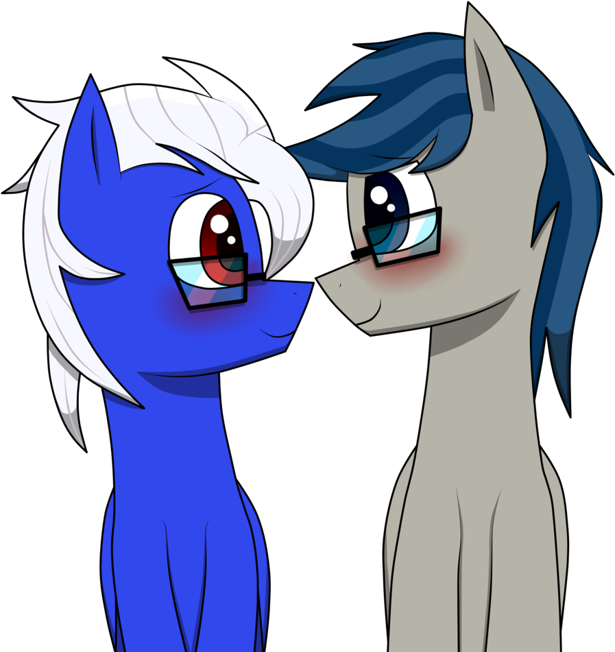 Patataislive, Blue Eyes, Blue Hair, Blushing, Colored, - Cartoon (1024x981), Png Download