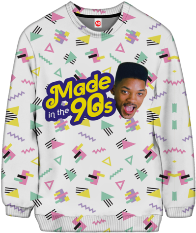 Made In The 90s Sweatshirt - Placa Decorativa Mdf Ambientes 20 Cm X 30 Cm - Um Maluco (408x480), Png Download