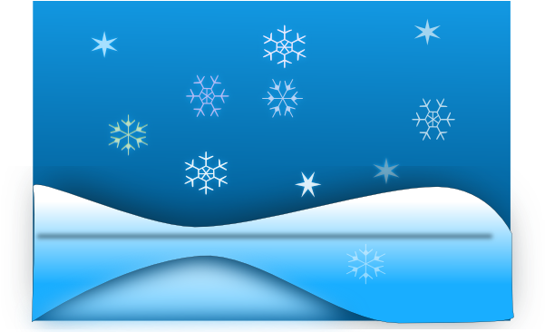 Snow Flake Winter Landscape Clipart - Snow Icon (600x393), Png Download