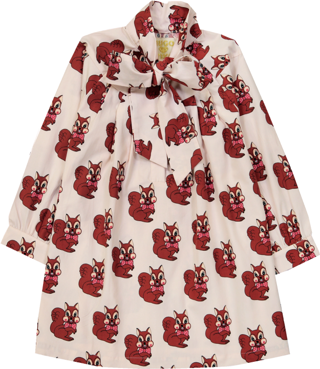 Hugo Loves Tiki Bow Dress Brown Squirrel - Dress (960x720), Png Download