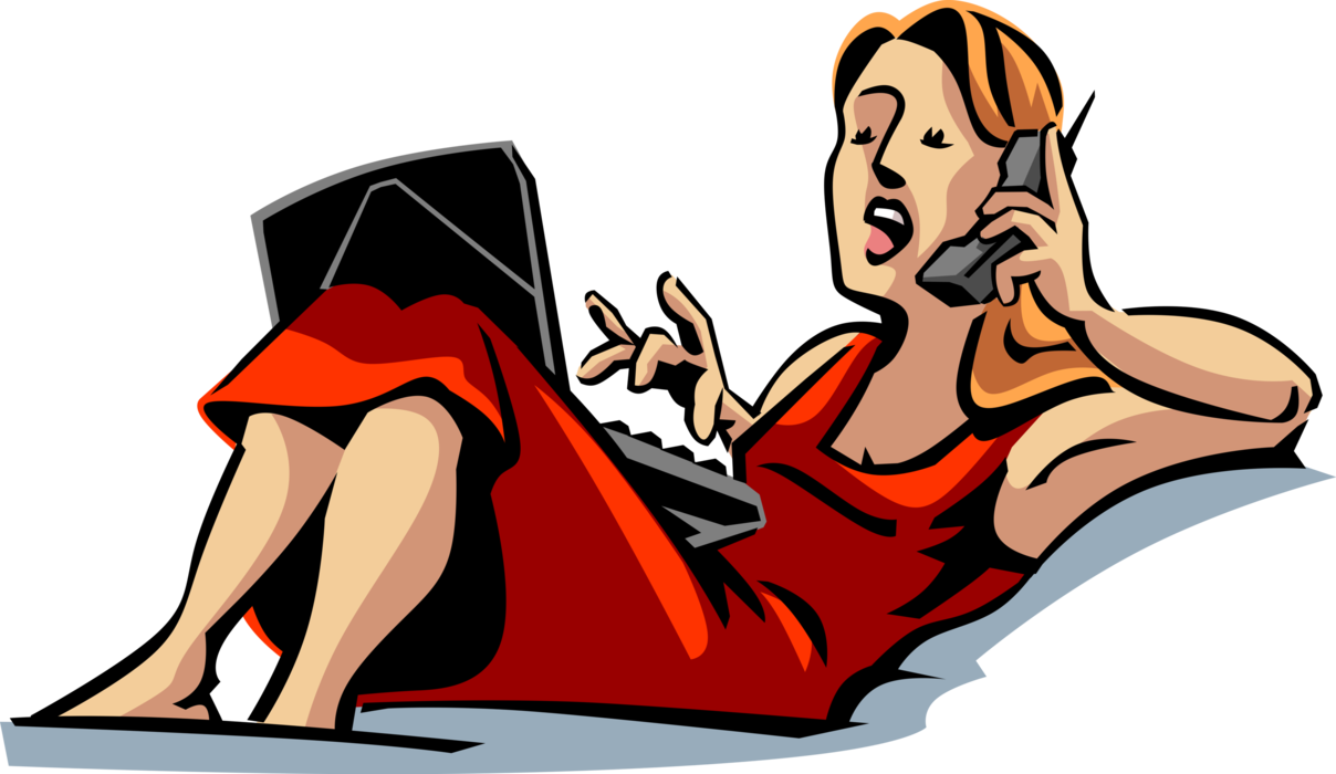 Vector Illustration Of Adolescent Teen In Conversation (1208x700), Png Download