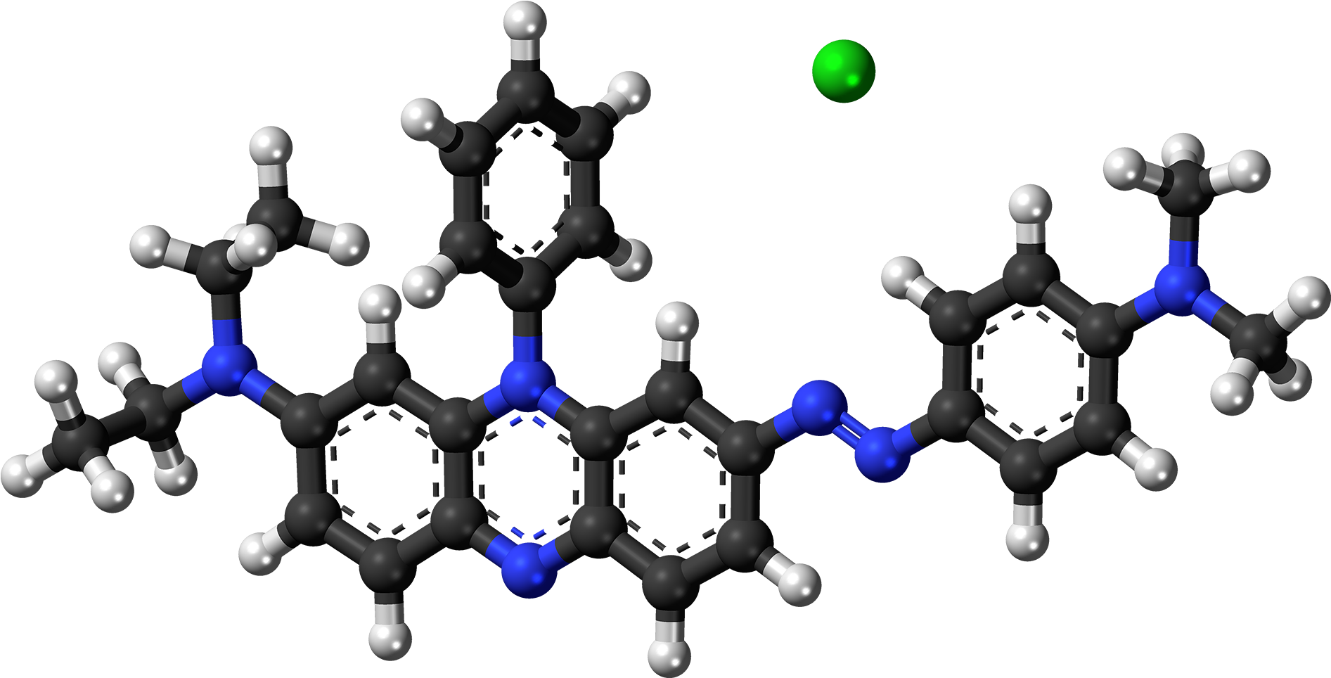 Janus Green B Ions Ball - Amine Compounds (chemical Compounds) (2000x1071), Png Download