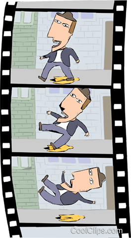 Film Strip Of Scene Royalty Free Vector Clip Art Illustration - Cartoon (264x480), Png Download