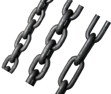 British Standard Link Chain - Chain (450x381), Png Download
