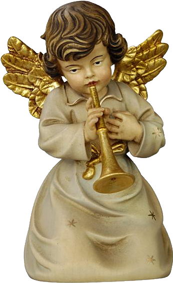 Download Bell Angel With Trumpet Trumpet Full Size Png Image Pngkit